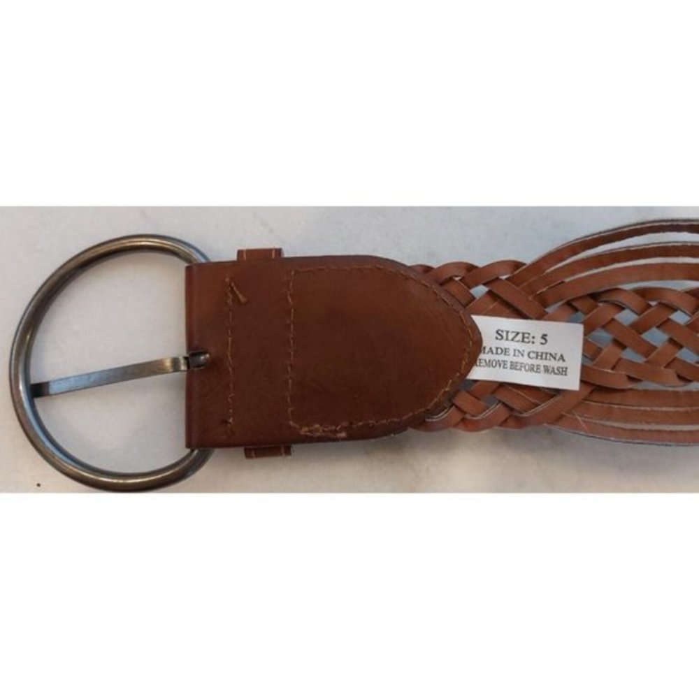 Braided Belt w/ Faux TURQUOISE Accents Women's Western Boho Southwest Sz 5 - 40" - Picture 5 of 8